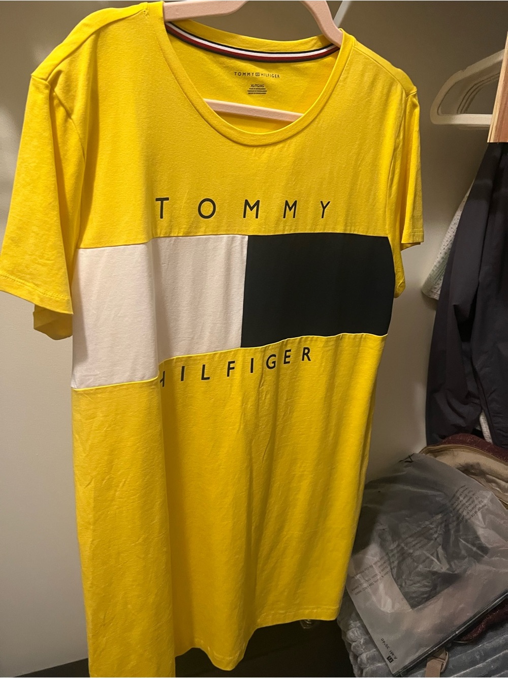 Tommy Hilfiger Yellow, White & Black Dress